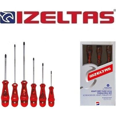 İzeltaş- Kraft Seri Yıldız Uçlu Tornavida Seti 6 Parça - 4120008106