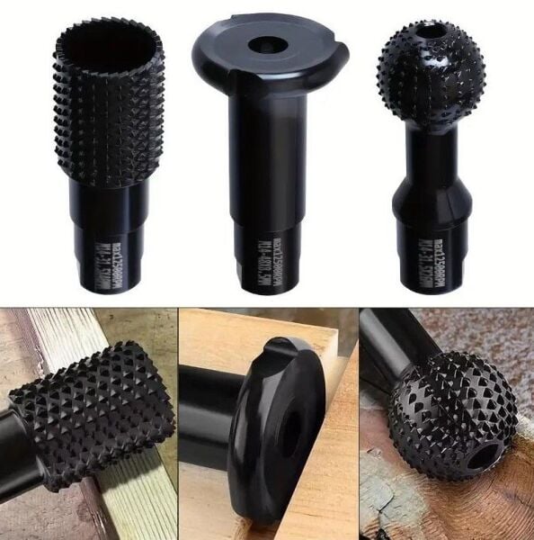 NEXON 6229 Ahşap İşleme Törpü Seti 3 Parça (Avuç Taşlama Makinası İçin)