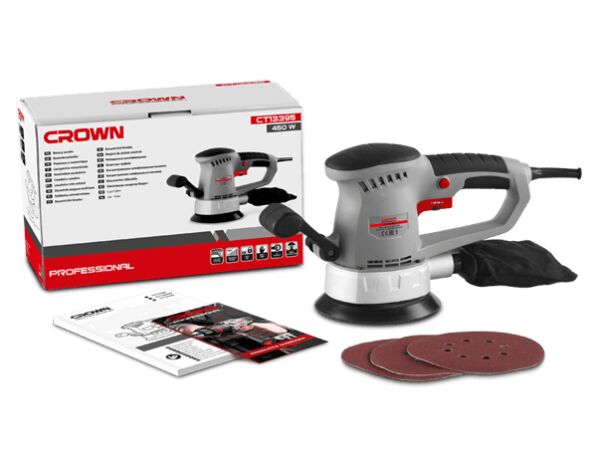 CROWN CT13395 Eksantrik Zımpara Makinası 150 mm 450 Watt