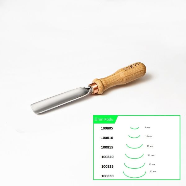 STRYI 100825 Düz Tip Oluklu Ahşap Oyma Iskarpelası 25 mm