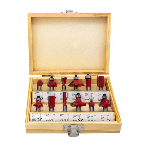 ROX WOOD 0310 Ahşap Freze Seti 12 Parça (Sap: 8mm)