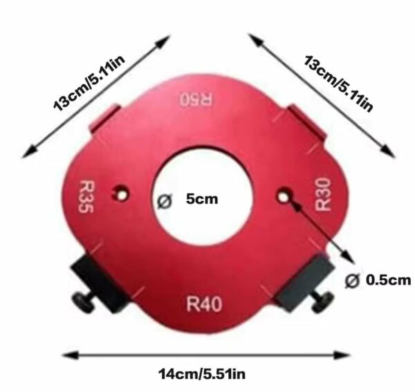 ROX WOOD Ahşap Radyus - Köşe Yuvarlama Şablonu Aluminyum Gövdeli Freze Makinaları için (153ROX0282)