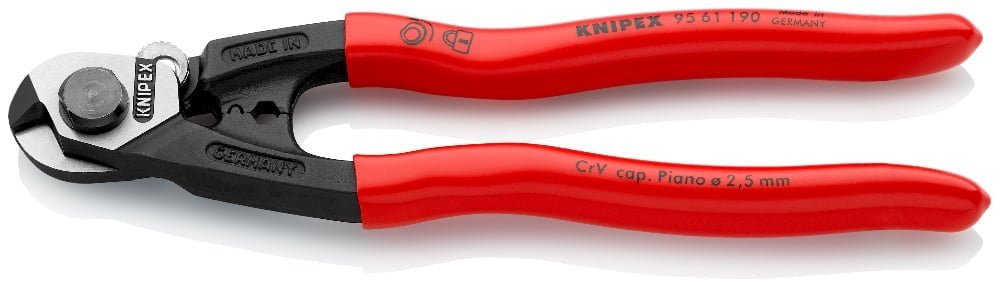 KNIPEX Çelik Tel Makası 190 mm 9561190