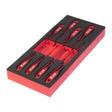 Milwaukee T4932493249 TRI-LOBE 8 Parça VDE Tornavida Seti Organizer Süngerli