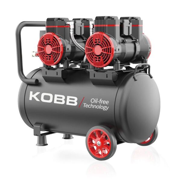 KOBB KBK50S2 İki Motorlu Sessiz Kompresör 50 Litre 4 Hp