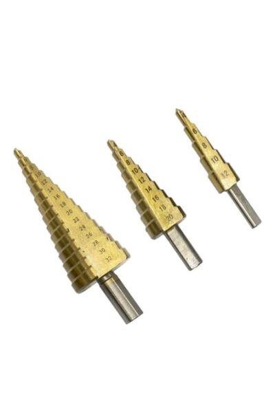 Abay -Kademeli Matkap Ucu/Panç Seti 3 lü Set 4x12-4x20-4x32