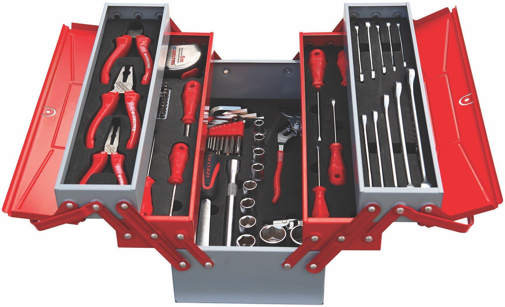 İzeltaş- Mekanikçi Takım Çantası 5 Gözlü 62 Parça