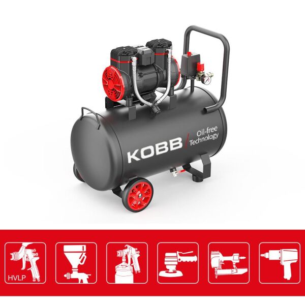 KOBB KBK50 Sessiz Kompresör 50 Litre 2 Hp