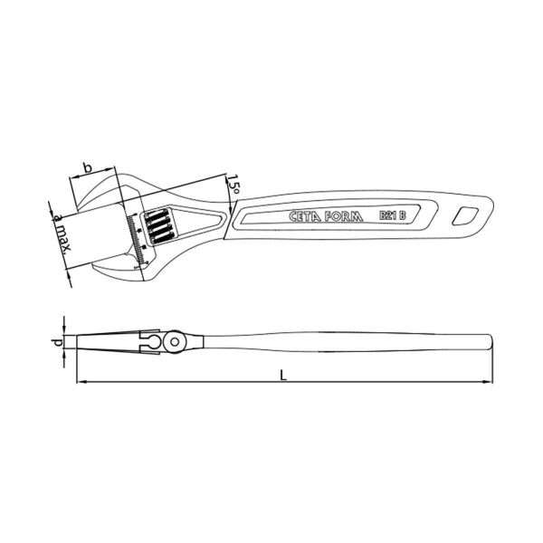 CETA-FORM B21-250B Kurbağacık Anahtar 10''- 250 mm
