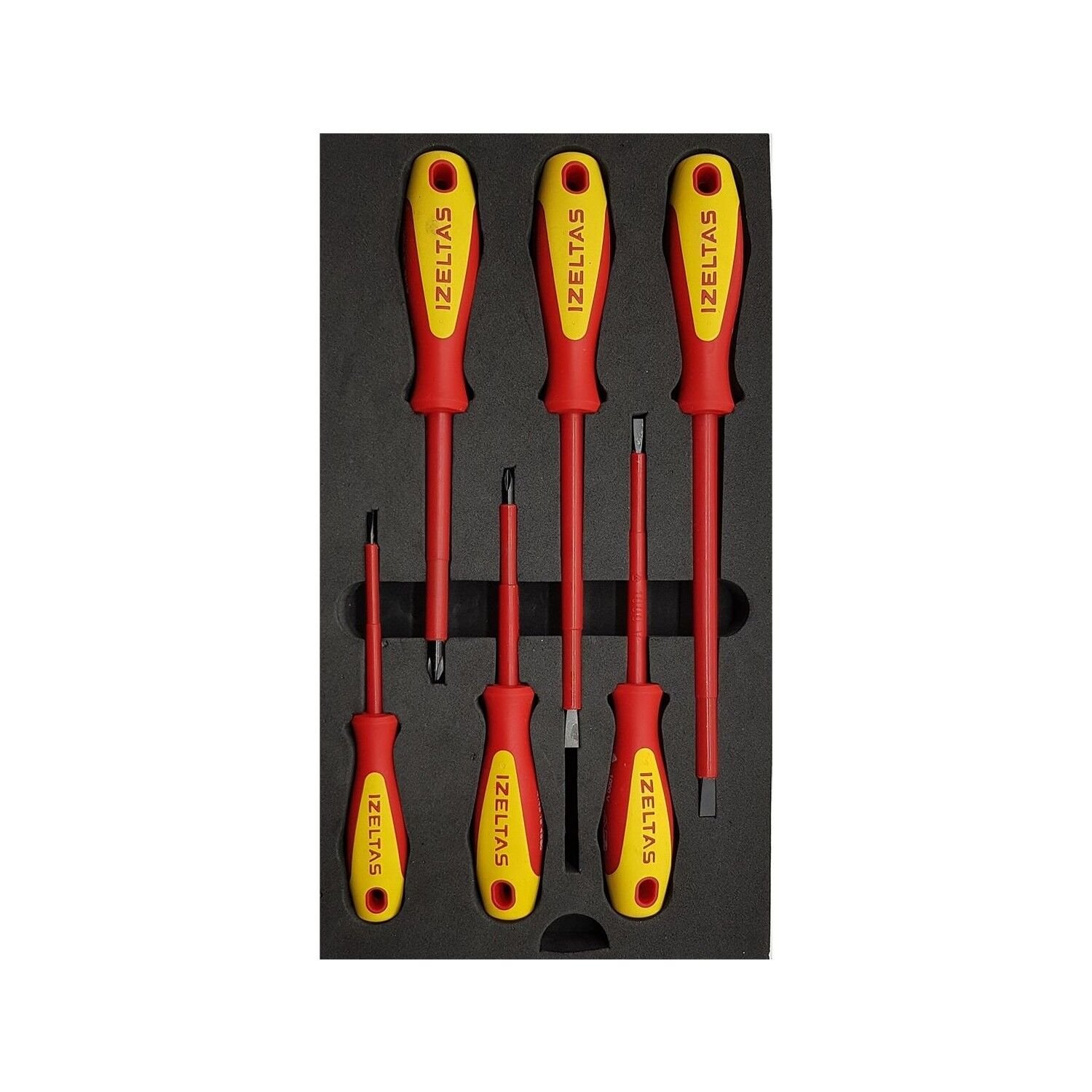 İzeltaş- 1000V İzoleli Elektrikçi Tornavida Seti 6 Parça