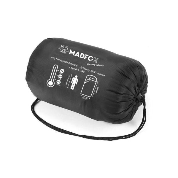 MADFOX Cavery Stone Uyku Tulumu -10°  Derece (Antrasit)