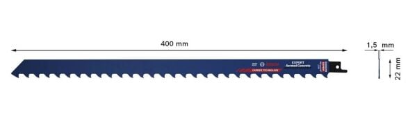 BOSCH S 2041 HM Ytong ve Tuğla Kesimi İçin Tilki Kuyruğu Testere Ucu 400 mm (1 Adet)