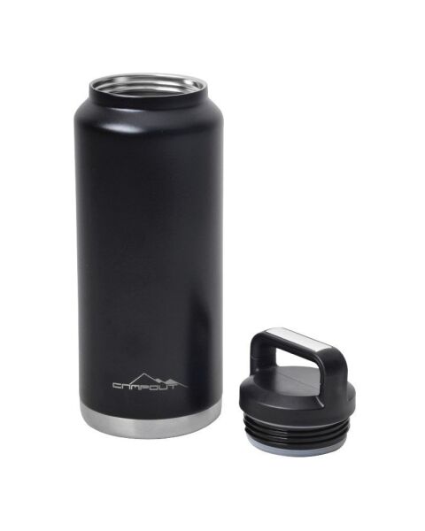 NURGAZ Campout Çift Katmanlı Termos Siyah 1000 ml (NG 163)