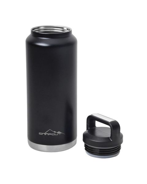 NURGAZ Campout Çift Katmanlı Termos Siyah 1000 ml (NG 163)