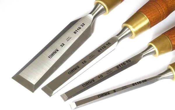 NAREX 863202 Premium Marangoz Tip Iskarpela Seti 4 Parça