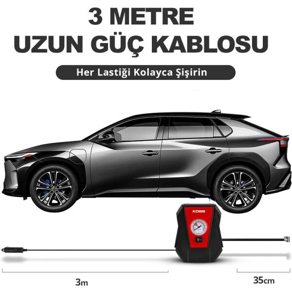 KOBB KB100 Analog Hava Pompası 12 Volt 100 Psi
