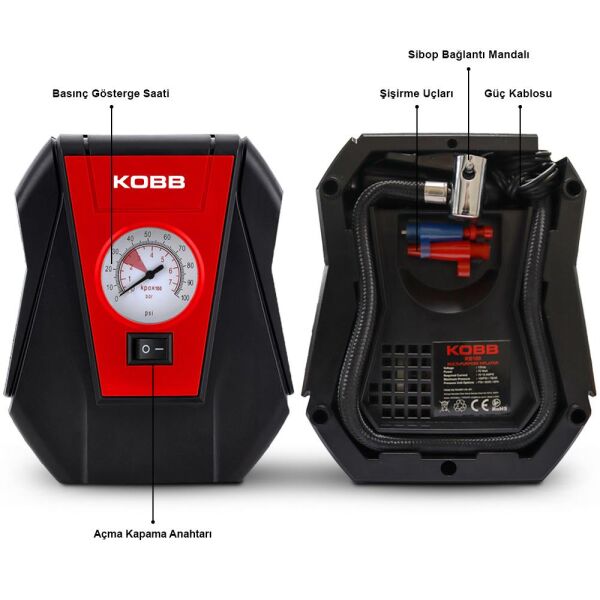 KOBB KB100 Analog Hava Pompası 12 Volt 100 Psi