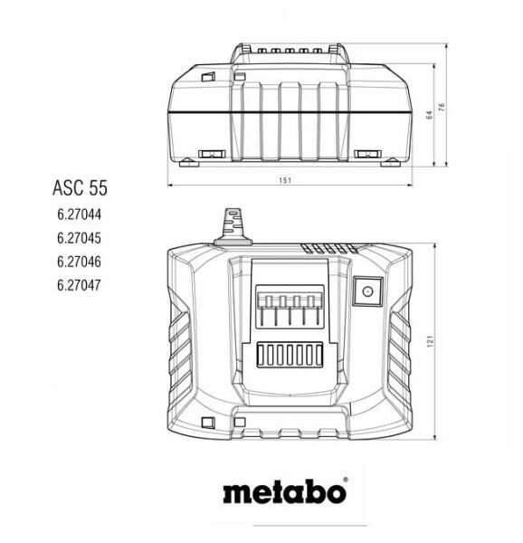 METABO ASC 55 Şarj Cihazı 12-36 Volt