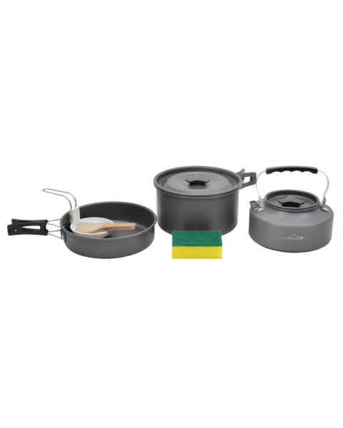 NURGAZ NG 200-TTC Kamp İçin Tencere ve Çaydanlık Seti