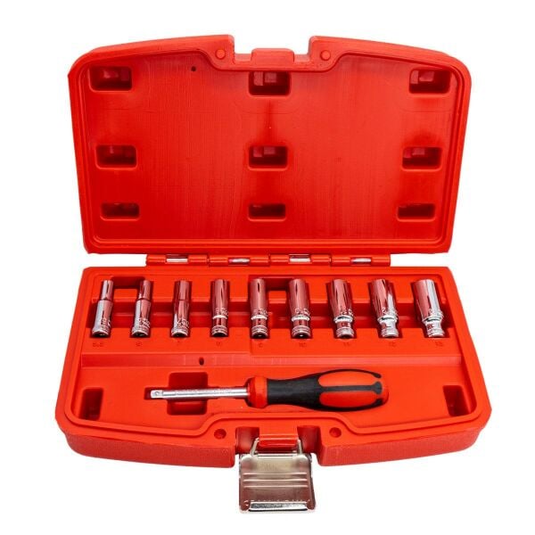CETA-FORM C04-10PH0 Altı Köşe Derin Lokma Anahtar Takımı 10 Parça 1/4''