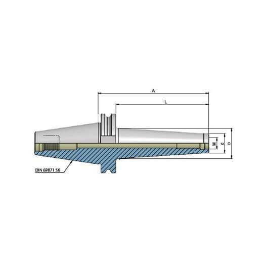 Heikenei SK40 Metrik Vidalı Tutucu Din69871
