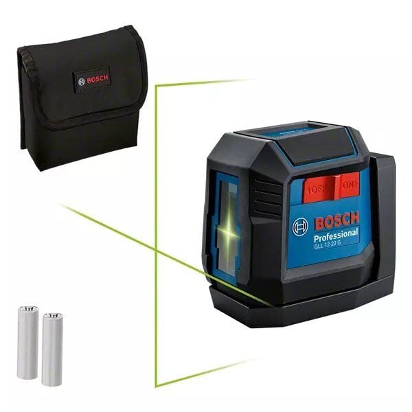 BOSCH GLL 12-22 G Çapraz Çizgili Yeşil Lazer Terazi