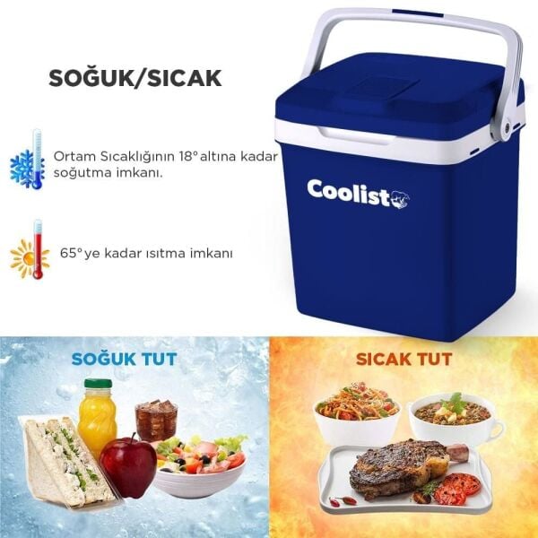 COOLIST CLT26 Sıcak - Soğuk Oto Buzdolabı 26 Litre 12/220 Volt