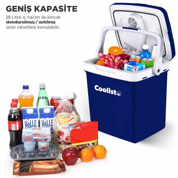 COOLIST CLT26 Sıcak - Soğuk Oto Buzdolabı 26 Litre 12/220 Volt