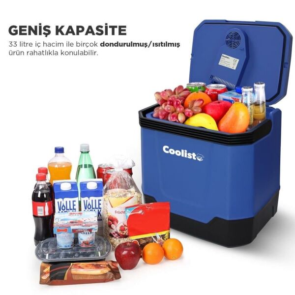 COOLIST CLT33 Sıcak - Soğuk Oto Buzdolabı 33 Litre 12/220 Volt