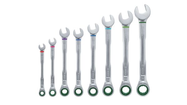 BOSCH 8 Parça Cırcırlı Kombine Anahtar Takımı (1600A027PS)