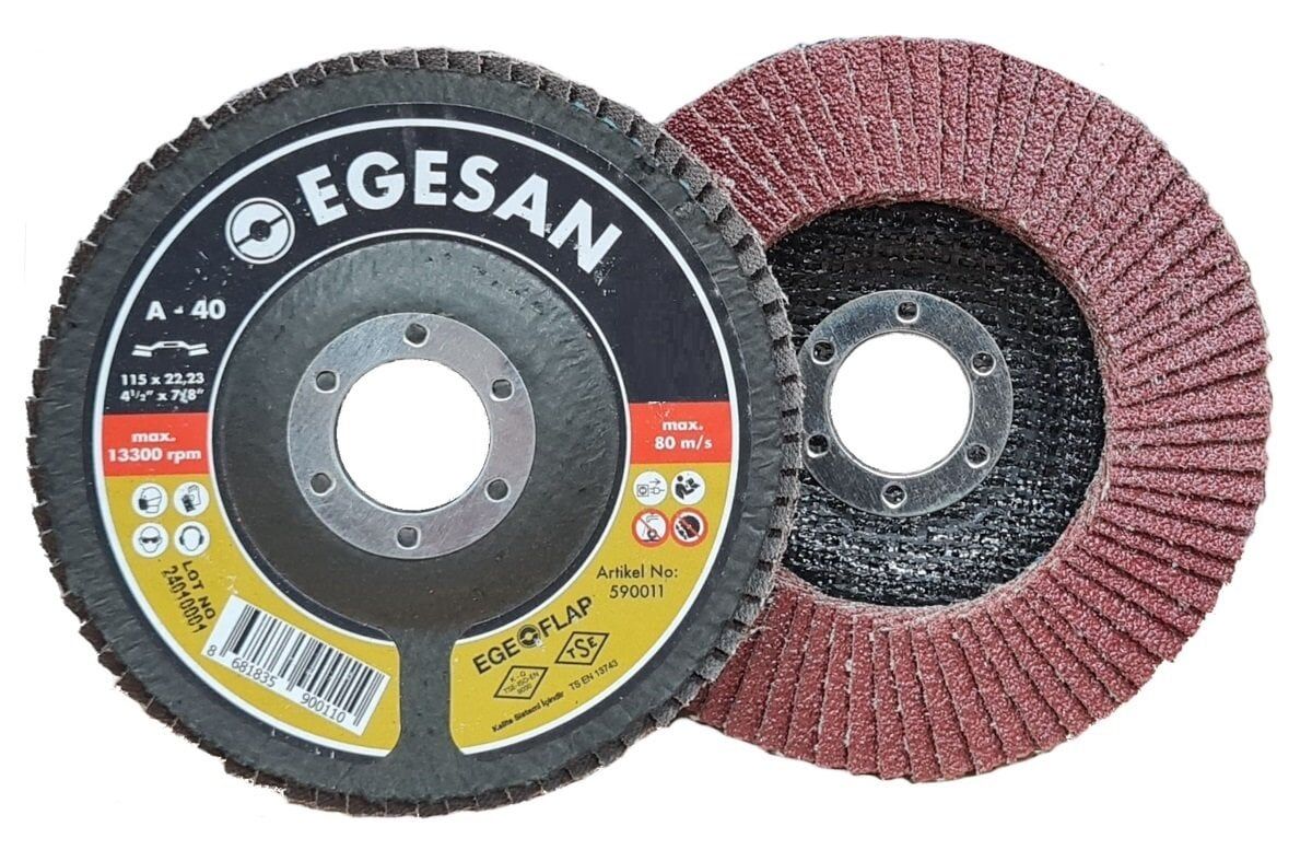 EGESAN Quality 115 mm Flap Disk Zımpara Al.Ox (Kum Seçiniz)