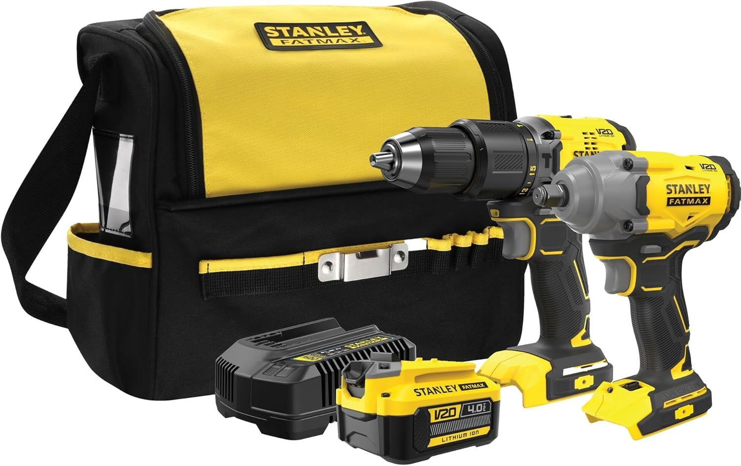 Stanley Fatmax 18V Şarjlı Kömürsüz Darbeli Matkap & Şarjlı Somun Sıkma 1x4Ah Akü - SFMCK217M1S