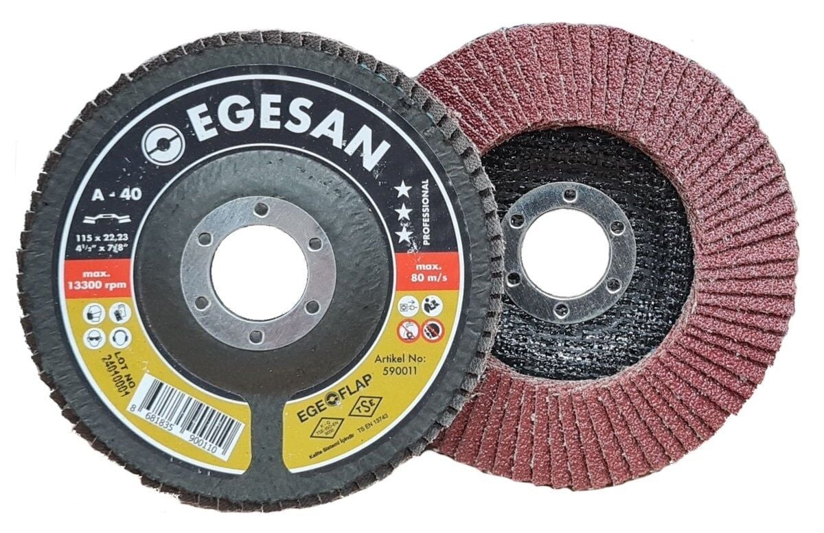 EGESAN Pro 115 mm Flap Disk Zımpara Al.Ox (Kum Seçiniz)