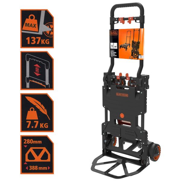 BLACK+DECKER BH206 Çok Fonksiyonlu Katlanır El Arabası