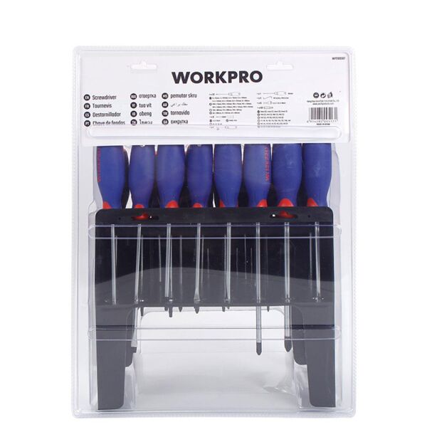 WORKPRO WP200507 100 Parça Duvar Askı Aparatlı Profesyonel CR-V Manyetik Tornavida ve Bits Uç Seti
