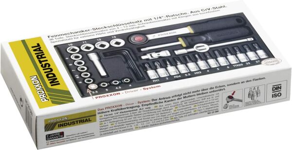 PROXXON Bits ve Lokma Takımı 36 Parça 1/4'' (23080)