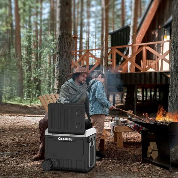 Coolist CLK65W 12/24Volt 220Volt 65 Litre Çift Bölmeli Tekerlekli Outdoor Kompresörlü Oto Buzdolabı/Dondurucu