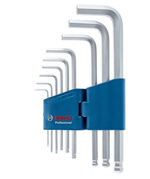 BOSCH Profesyonel 9 Parça Topbaşlı Alyan Takımı (1600A01TH5)