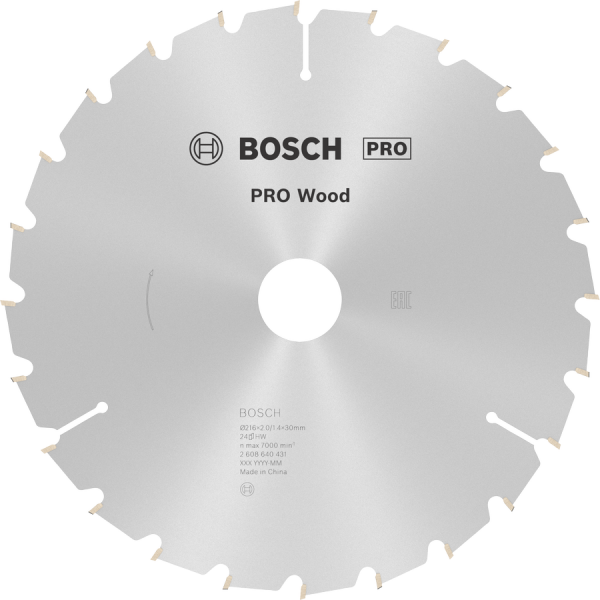BOSCH Pro Wood 216 mm 24 Diş Ahşap Elmas Daire Testere Bıçağı