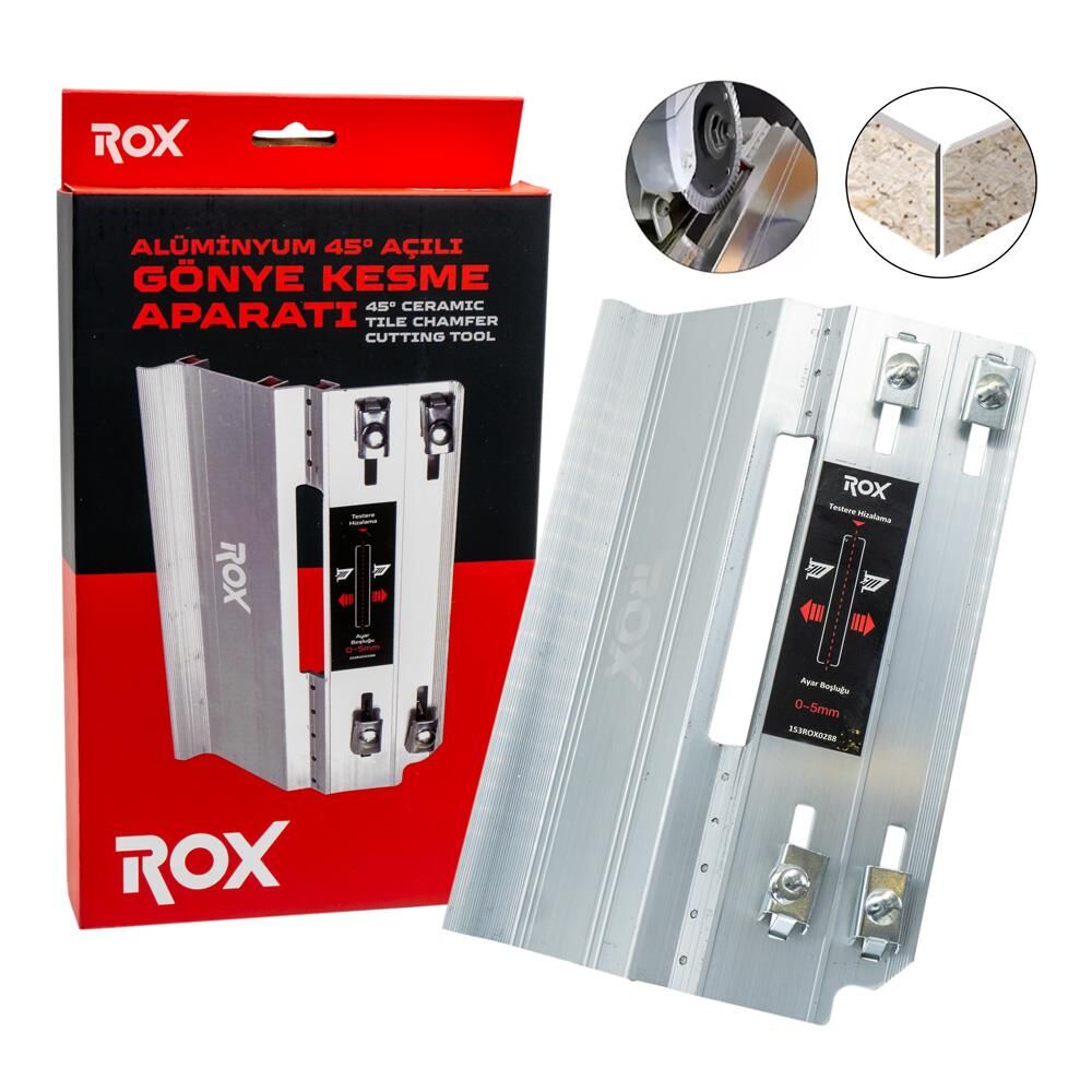 ROX Alüminyum 45°Açılı Gönye Kesme Aparatı (153ROX0288)