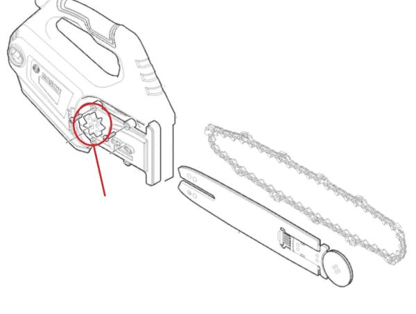 BOSCH GAC 250 İçin 7 Köşe Yedek Zincir Dişlisi