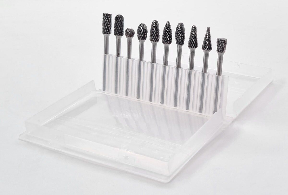 NEXON 10 Parça Elmas - Karbür Kalıpçı Freze Ucu Ahşap - Metal (3 mm Saplı)