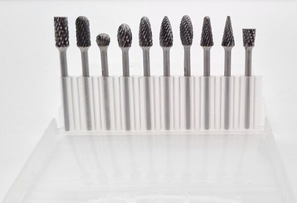 NEXON 10 Parça Elmas - Karbür Kalıpçı Freze Ucu Ahşap - Metal (3 mm Saplı)