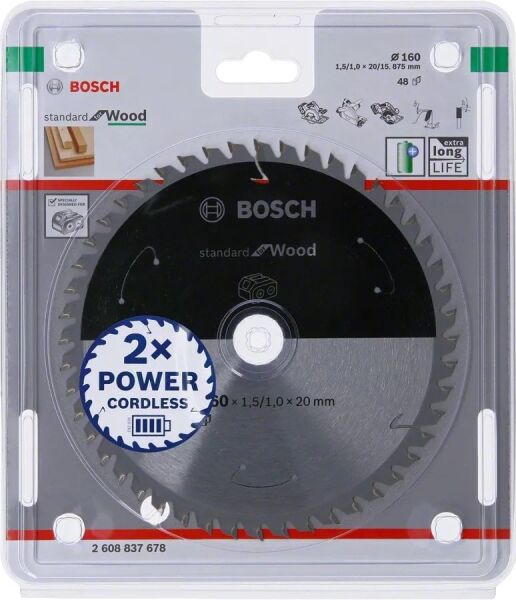 BOSCH 160x20x1,5 mm 48 Diş PRO Wood Ahşap Elmas Daire Testere Bıçağı