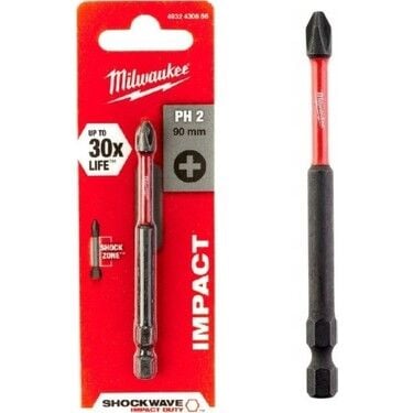 Milwaukee T4932430856 Yıldız Bits Uç Ph2x90mm Shockwave