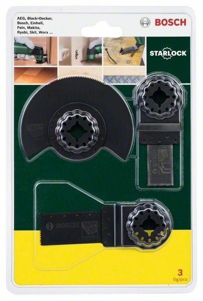 BOSCH Starlock Sistemli Raspa Makinası İçin Testere Seti 3 Parça (2607017323)
