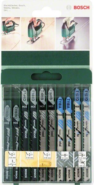 BOSCH 10 Parça Dekupaj Testere Seti (2609256746)