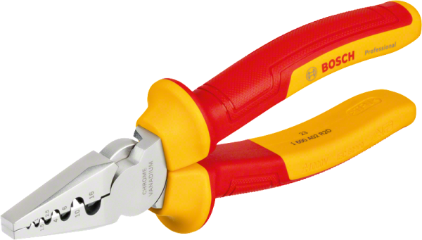 BOSCH VDE 1000 Volt İzoleli Kablo Pabucu Sıkma Pensesi 180 mm (1600A02NE6)