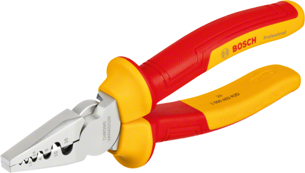 BOSCH VDE 1000 Volt İzoleli Kablo Pabucu Sıkma Pensesi 180 mm (1600A02NE6)