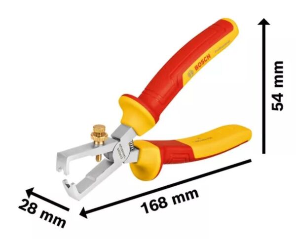 BOSCH 1000 Volt İzoleli Kablo Sıyırma Pensesi 180 mm(1600A02NE7)